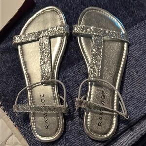 Rampage Silver Glitter Sandals
